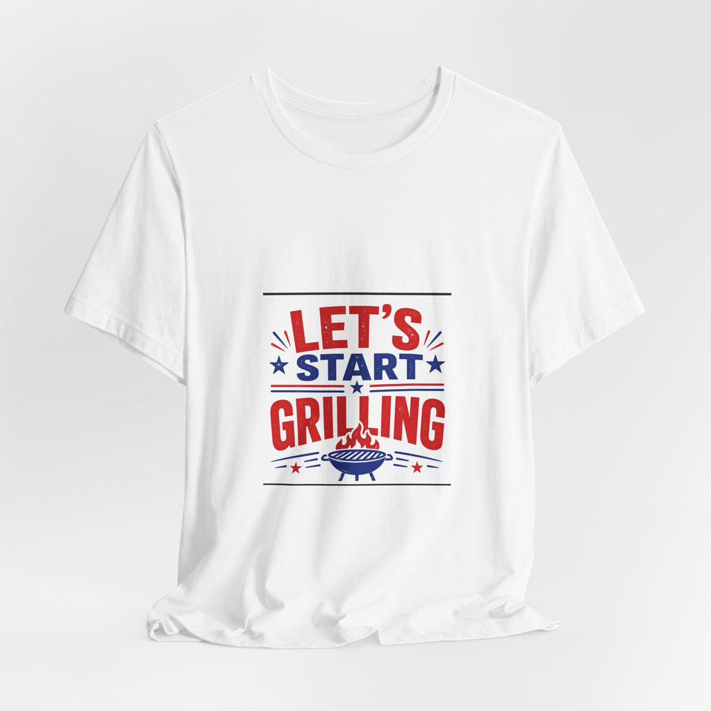 Let’s Start Grilling Unisex T Shirt — Patriotic BBQ Tee for Grill Lovers