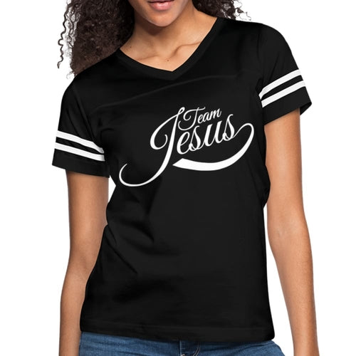 Womens Graphic Vintage Tee - Team Jesus Sport T-shirt