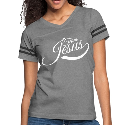 Womens Graphic Vintage Tee - Team Jesus Sport T-shirt