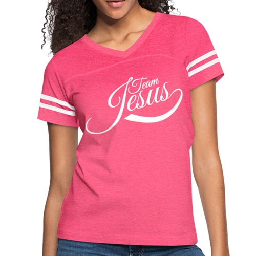 Womens Graphic Vintage Tee - Team Jesus Sport T-shirt