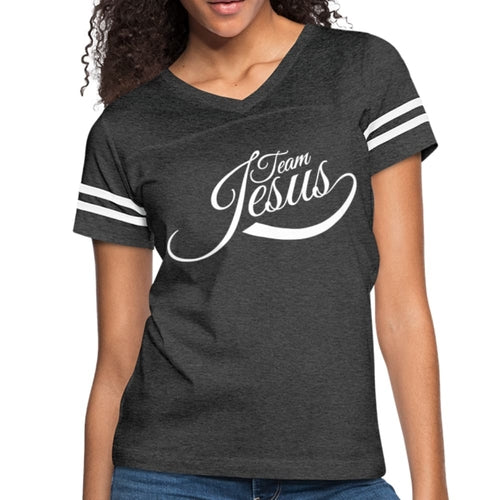 Womens Graphic Vintage Tee - Team Jesus Sport T-shirt