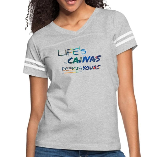 Womens Vintage Sport Graphic T-shirt - Life’s a Canvas Design Yours