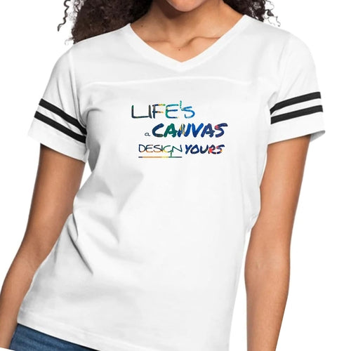 Womens Vintage Sport Graphic T-shirt - Life’s a Canvas Design Yours